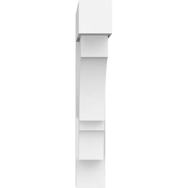 Standard Balboa Architectural Grade PVC Bracket With Block Ends, 3W X 18D X 18H